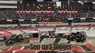 Son uva Digger Monster Truck VS Excaliber Monster Truck #monstertruck #monsterjam #viralvideo