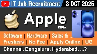 IT JOB | Apple Company Job | 3 OCT 2025 | Software, Hardware, Retail, Sales jobs | in Tamil