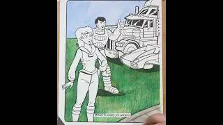 M.A.S.K. team members Gloria Baker & Bruce Sato are ready for action! #adultcoloringart #80scartoons