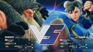 Street Fighter V - Itazan (Zangief) vs YamadaTaro (Chun Li) 1080p 60fps