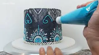 Hmong Inspired Cake. Cake Decorating, buttercream Piping
