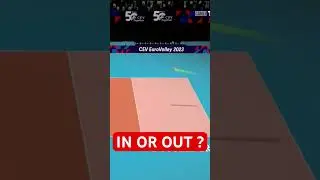 🏐 How close did the volleyball land to the line? In or out? 🤔