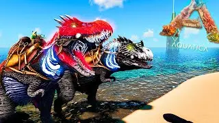 ARK AQUATICA #21 - Domei um ABYSSAL T-Rex! Ele &eacute; LINDO!