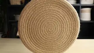 Homeplus  Jute Woven Cotton Rope Plant Basket