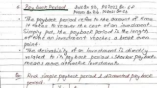 Unit:4 & Unit:6 | Pay back Period (PBP)  Method | Economics | Prashant YT | BE Civil | 6th Sem |