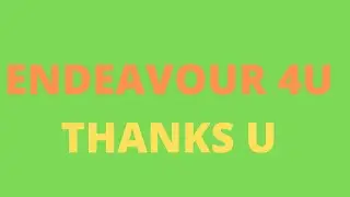 ENDEAVOUR 4U को ओवरआल100K views तक इतने कम समय में पहुंचाने के लिए शुक्रिया