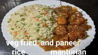 Paneer Manchurian gravy,veg fried rice | homemade recipe...