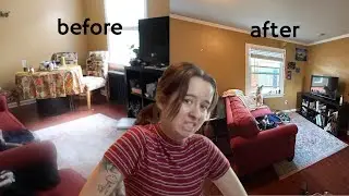 cleaning and rearranging my living room