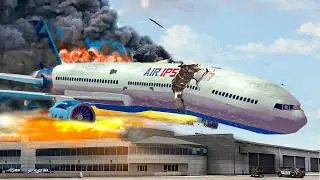 Pilot Lost Control During Emergency LANDING - Engines Failed Airplane Crashes ! Besiege plane crash