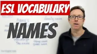 English vocabulary lesson - NAMES - palabras en ingl&eacute;s