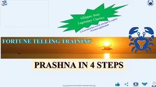 NEW TECHNIQUE TO PRASHNA - FROM CLASSICAL BOOKS. APPLICATION WITH EXAMPLE EASY TO ANSWER ANY PRASHNA