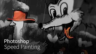 The Red Hat Parade: Ducks vs. the Sneaky Fox - Photoshop Speed Painting