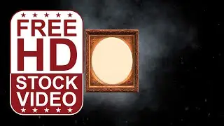 Free Stock Videos &ndash; empty picture frame with dust particles and fog 3D animation