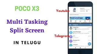 How to use Split Screen in POCO X3 in Telugu