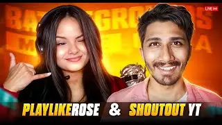 PLAYING WITH @PlayLikeRose || BGMI Live ||   #shoutoutyt #reels #telugulive #bgmi