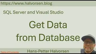 SQL Server and Visual Studio | Part 3c - Get Data from Database (DataGridView)