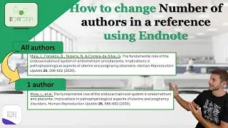 How to edit the Number of authors in a Reference using Endnote #citation #author #endnote #number