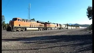 Train Action on the BNSF Southern Transcon in Winslow and Flagstaff, AZ