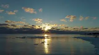 Winter Sunset at the Beach