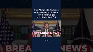 Sam Altman with Trump on newly-announced Stargate: I'm thrilled we get to do this in the USA