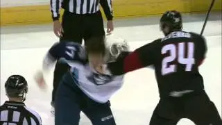 Jamie Devane Drops Gloves Against Lake Erie