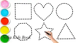 Shapes drawing for kids,Learn 2d shapes,colors for toddlers | Preschool Learning,Educational video,8