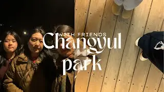 Freezing evening at Changyul Park 🧣with friends  @Rinchenklhamo 