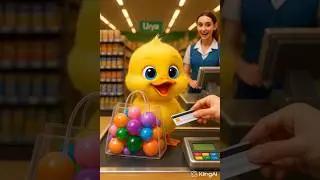 Cute Duckling Creates a Rainbow Bathtub! 🛁🐤#cute #duck#shorts