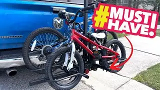 Hitch Mounted 2-Bike Rack for Fat Tire & E-Bikes &ndash; 200lbs Capacity Foldable Platform, SUV, Truck, RV