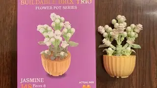 Let&rsquo;s Build Micro Brix Jasmine | Buildable Brix Trio Flower Pot Series LEGO like building bricks