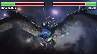 Gipsy Danger vs. Otachi WITH HEALTHBARS | HD | Pacific Rim