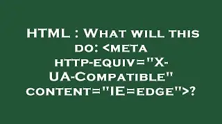 HTML : What will this do:  meta http-equiv=