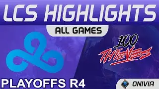 C9 vs 100 Highlights ALL GAMES Round4 LCS Summer Playoffs 2021 Cloud9 vs 100 Thieves by Onivia
