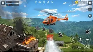 Air Fire Fighter Helicopter Rescue 🚁🔥 3D Simulator | Extreme Firefighting Mission Gameplay 2025
