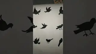 A beautiful Birds painting. Different different birds painting easy step by step#shortsvedio#shorts