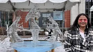 Festival of Ice 2026 | Live Ice Carving ❄️🧊 #festivalOfIce #IceFestival2026 #USAFestivals #ytshorts 