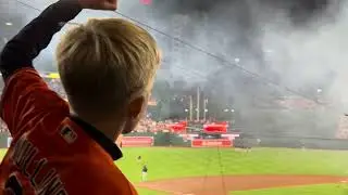 Last out. Baltimore Orioles Win the American League East Division. 09/28/2023. Camden Yards.