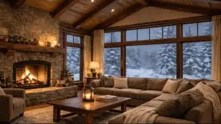 Fireplace ASMR | Cozy Winter Cabin Ambience for Sleep & Relaxation