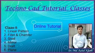 How to use Fillet, Linear Pattern,Shell, & Draft Command in Solidworks