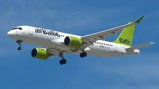 Air Baltic Airbus A220-300 [YL-AAS] | Takeoffs & Landing at Brisbane Airport