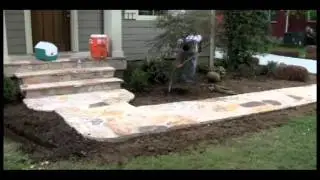 How we built a Flagstone Walkway and Renovated the Landscaping in Nashville Tn