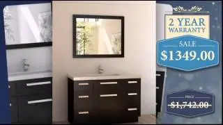 48 Inch Single Bath Vanity with Quartz Top - uniquevanities.com