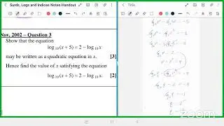 Add Maths Pure Maths surds Log and Indices Oct. 4, 2024