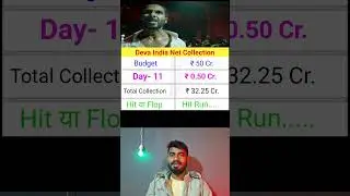 Deva India Net Collection Day- 11 || #deva #sahidkapoor #poojahegde #shorts