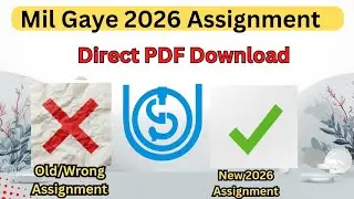 IGNOU Assignment Question 2026 PDF Download Kaise kare Graduation & PG IGNOU Assignment Kaise Banaye