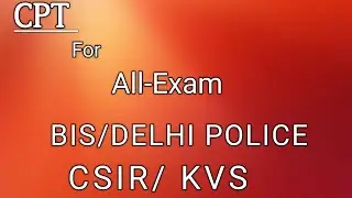 CPT FOR ALL EXAM | #stenobypardeepmehra BIS, KVS, CSIR, DP(HCM) ALL EXAM COVER CPT| EXCEL CPT CLASS