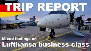 Disappointed in Lufthansa | Bombardier | Trip Report | Business class | Fire on the Autobahn | 4K