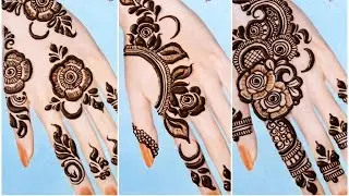 मेहंदी फूल | Simple aesthetic mehndi design back hand flower | Simple designs for full hands