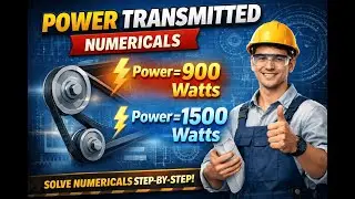 Power Transmitted by Belt Drive | Solved Numerical Problem/Machine Design/Polytechnic