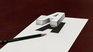 How to Draw 3D Letter A